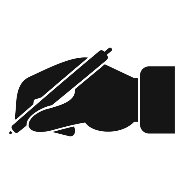 Escribir icono de mano vector simple. Escribir papel — Vector de stock