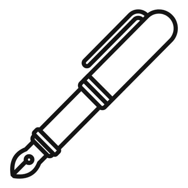 Mürekkep kalem simgesi ana hat vektörü. Metin yaz — Stok Vektör