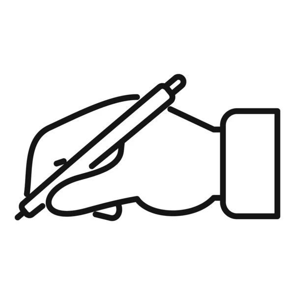 Escrevendo vetor esboço ícone mão. Escrever papel — Vetor de Stock