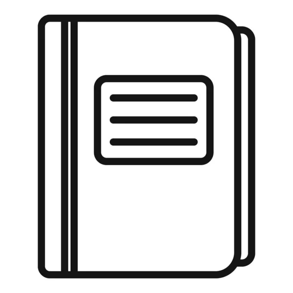 Carpeta de cuaderno icono contorno vector. Escribir papel — Vector de stock