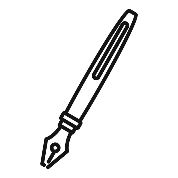 Tinta lápiz icono contorno vector. Carta de mano — Vector de stock