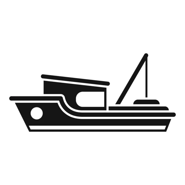 Sea fish boat icon einfacher Vektor. Schiffsschiff — Stockvektor