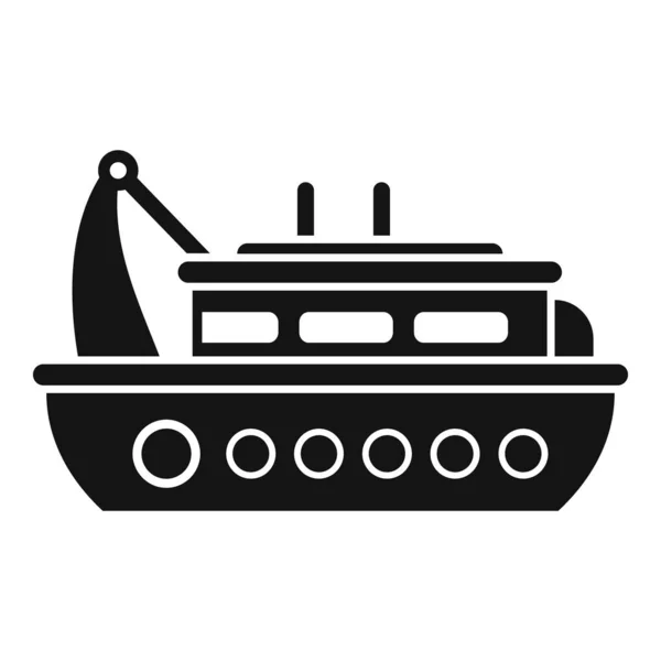 Fiskare båt ikon enkel vektor. Fiskebåt — Stock vektor