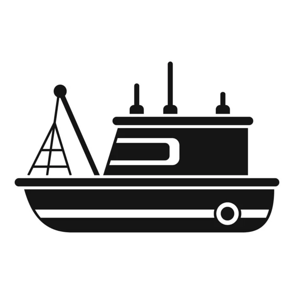 Antiguo barco de pesca icono vector simple. Buque de mar — Archivo Imágenes Vectoriales