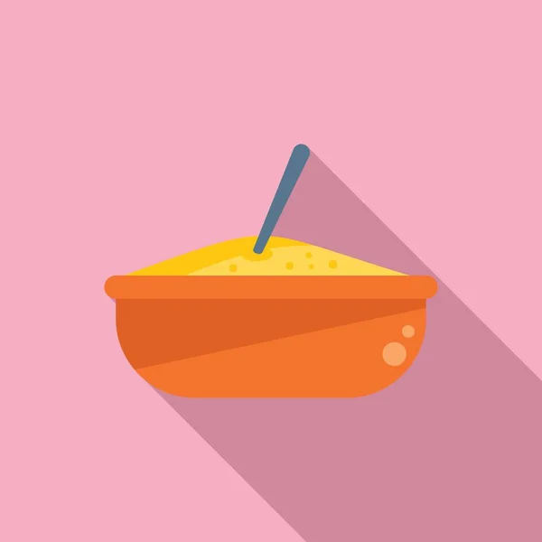 Comida de almuerzo icono vector plano. Comida para cenar — Vector de stock