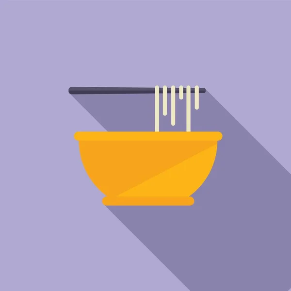 Lunch pasta icoon vlakke vector. Gezond voedsel — Stockvector