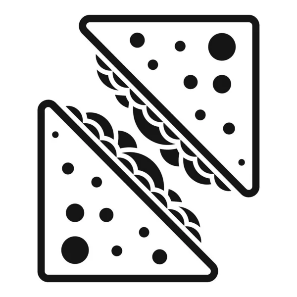 Ícone de sanduíche Home vetor simples. Comida de almoço —  Vetores de Stock