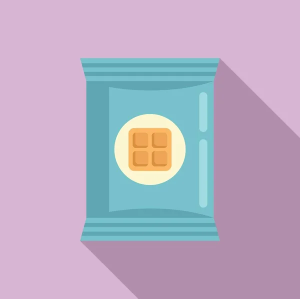 Cereal snack bar icon flat vector. Granola alimentos — Vector de stock