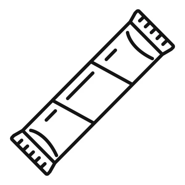 Enveloppeur snack bar icône contour vecteur. Chocolat alimentaire — Image vectorielle