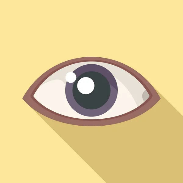 Icono del ojo vector plano. Vista del globo ocular — Vector de stock