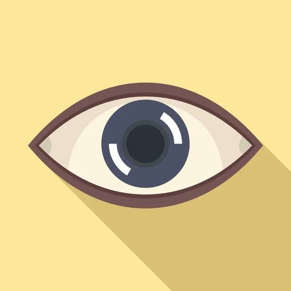 Icono del globo ocular vector plano. Vista del ojo — Vector de stock