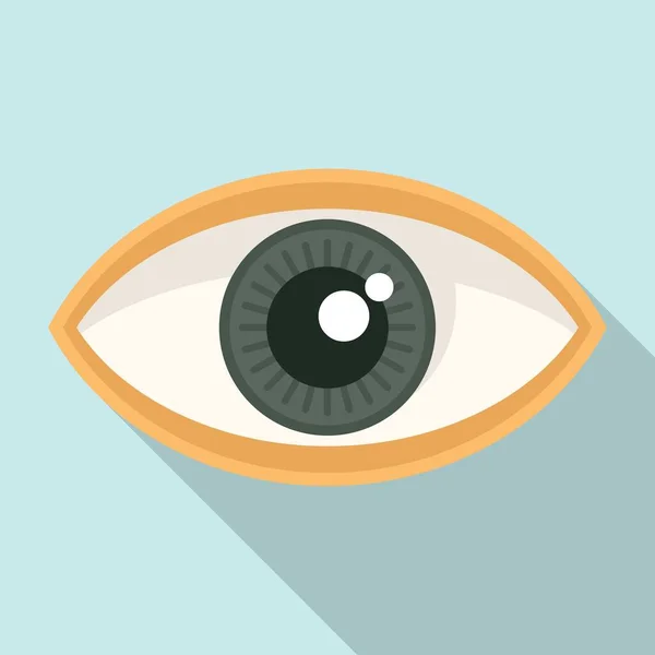 Ojo icono de reloj vector plano. Ver visión — Vector de stock