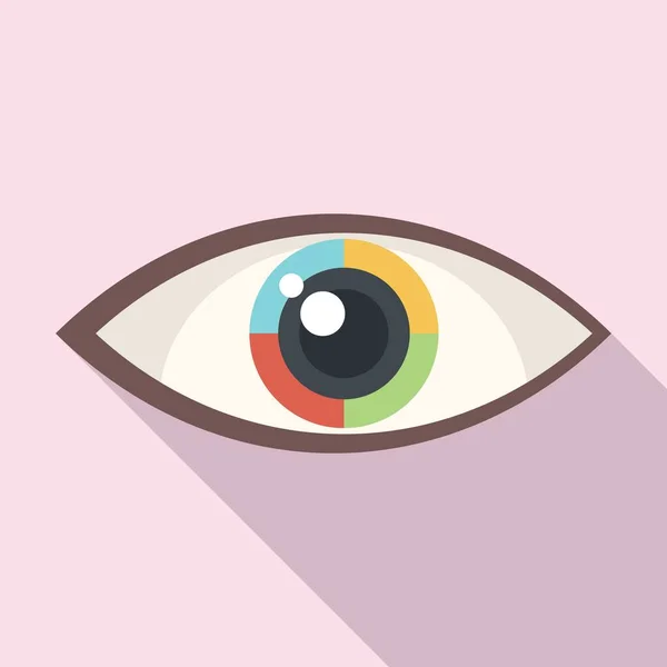 Icono de ojo digital vector plano. Ver mirada — Vector de stock