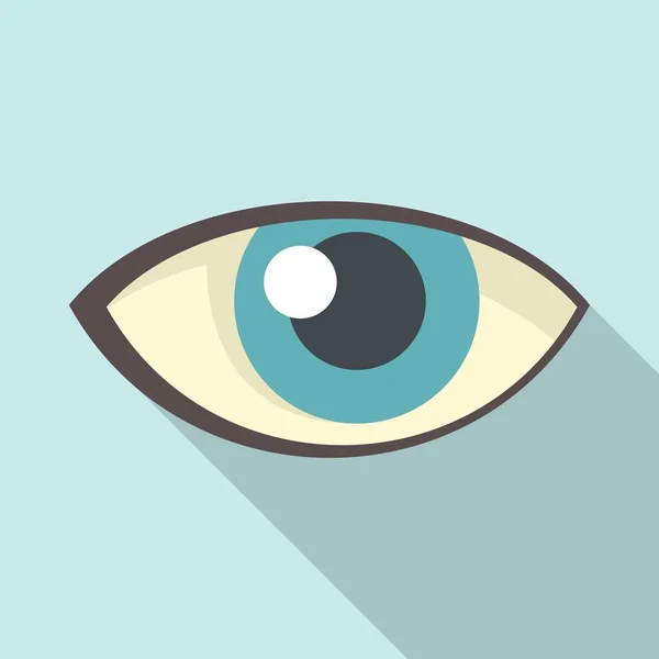 Icono de ciencia ocular vector plano. Vista del globo ocular — Vector de stock
