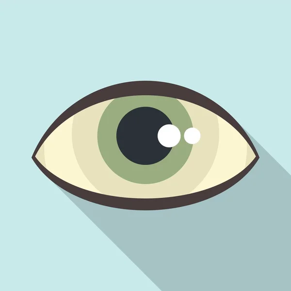 Icono emblema ocular vector plano. Ver pictograma — Vector de stock