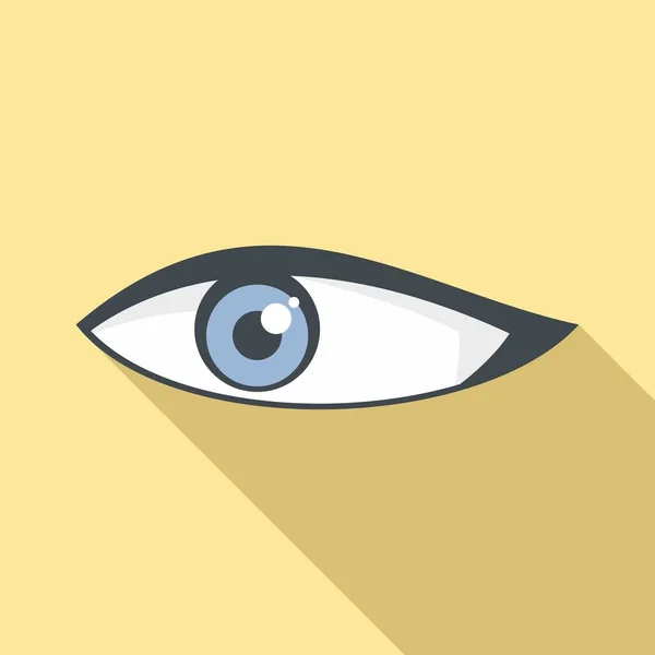 Icono de ojo de pestaña vector plano. Vista de la vista — Vector de stock