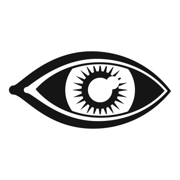Lens eye icon simple vector. Vision look — Stock Vector