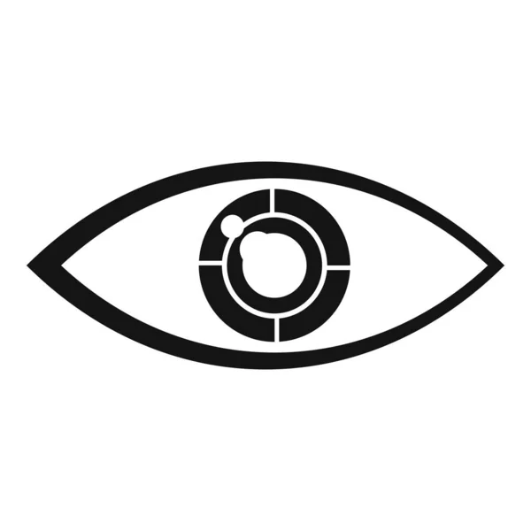 Digital eye icon simple vector. View look — Stock Vector