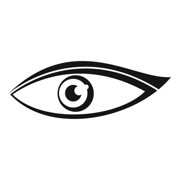 女性の目のアイコンシンプルなベクトル。視力図 — ストックベクタ