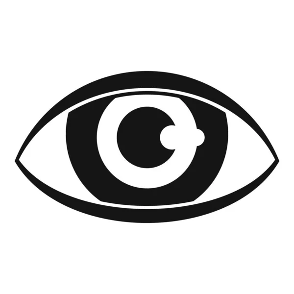 Icono del emblema del ojo vector simple. Ver pictograma — Vector de stock