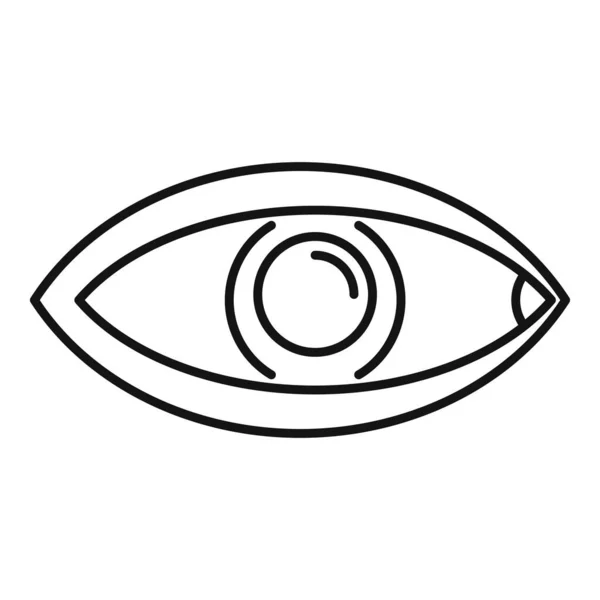 Ojo icono contorno vector. Vista del ojo — Vector de stock