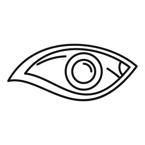 Gran ojo icono contorno vector. Ver mirada — Vector de stock