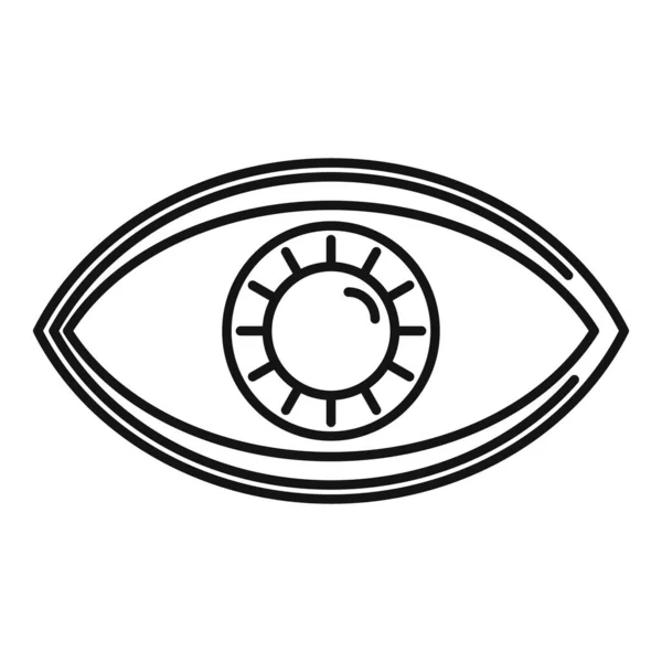 Bright eye icon outline Vektor. Aussehen Form — Stockvektor