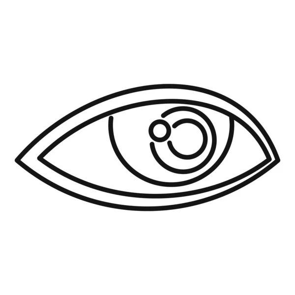 Icona salute degli occhi vettore contorno. Aspetto visivo — Vettoriale Stock