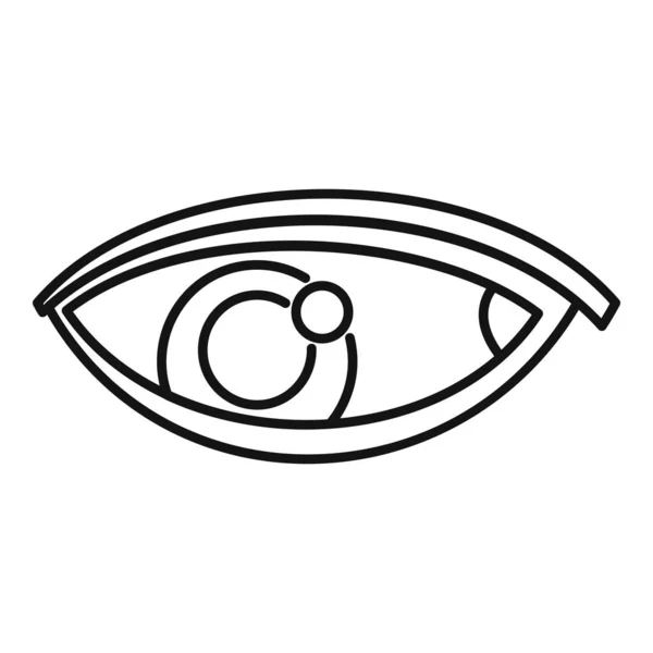 Reptil ojo icono contorno vector. Mira la vista — Archivo Imágenes Vectoriales