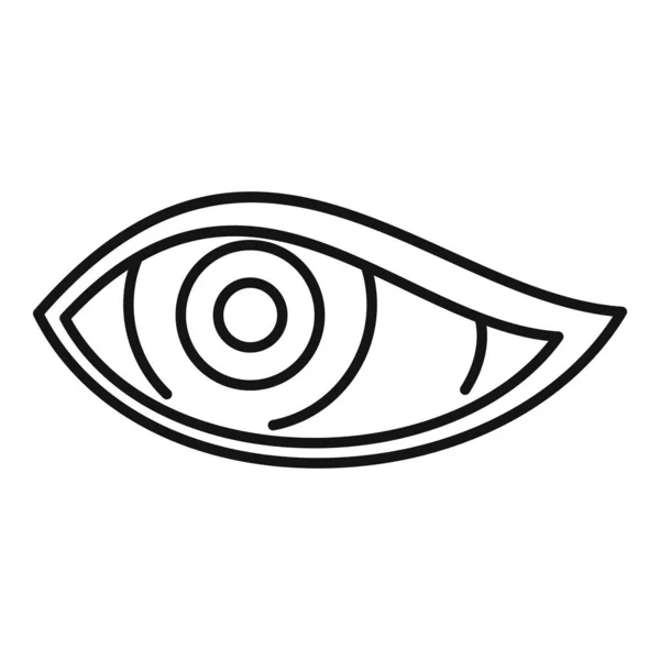 Ojo masculino icono contorno vector. Ver mirada — Vector de stock