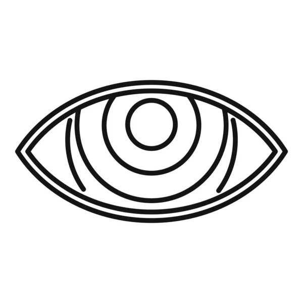 Zorg oog pictogram omtrek vector. Zichtbaarheid — Stockvector