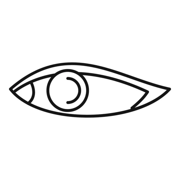 Вектор контура иконки глаза ресницы. Вид на море — стоковый вектор