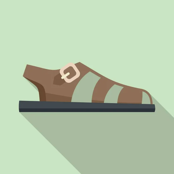 Sandalia icono del zapato vector plano. Zapatilla mujer — Vector de stock