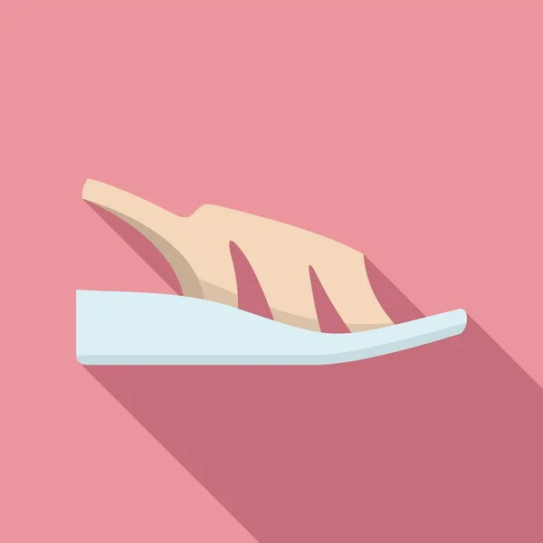 Sandalia tacones icono vector plano. Calzado de mujer — Vector de stock