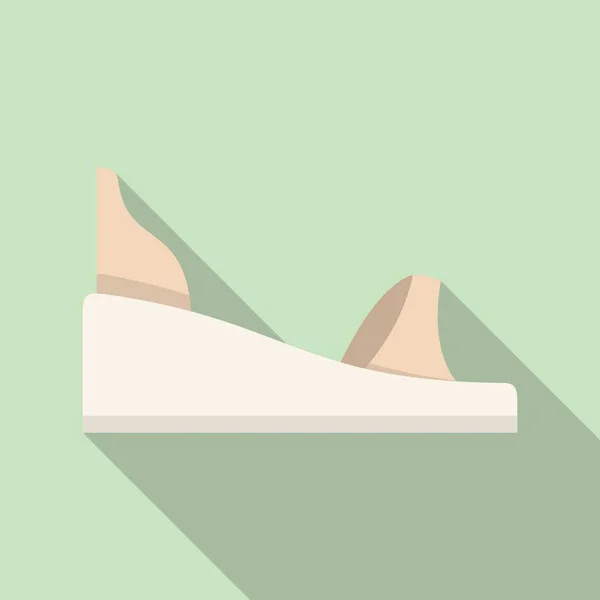 Tienda sandalia icono vector plano. Calzado de verano — Vector de stock