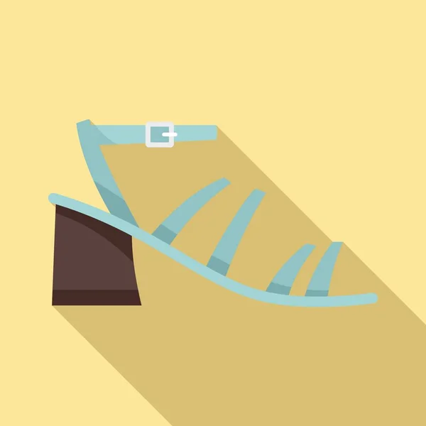 Ankle sandália ícone vetor plana. Sapato de verão — Vetor de Stock