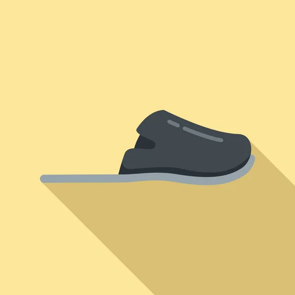 Home slipper icon flat vector. Woman shoe — Stock Vector