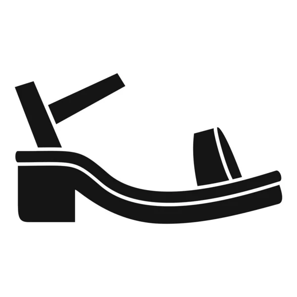 Tienda icono de sandalia vector simple. Playa de mujer — Archivo Imágenes Vectoriales