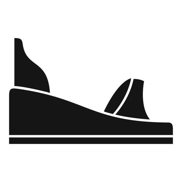 Uložit jednoduchý vektor ikony sandálu Letní obuv — Stockový vektor