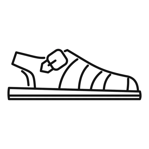 Ícone de inicialização Sandal vetor esboço. Calçado de mulher —  Vetores de Stock