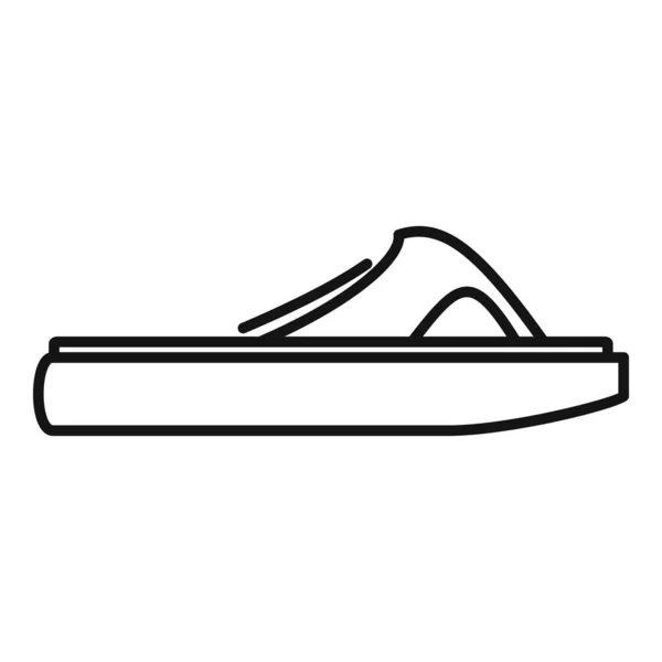 Roman sandal icon outline vector. Summer slipper — Stock Vector