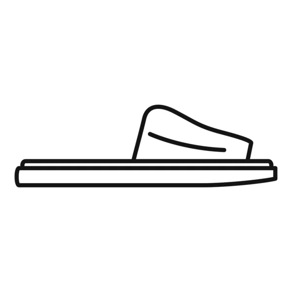 Bekleidung Sandale Symbol Umrissvektor. Frauenschuhe — Stockvektor