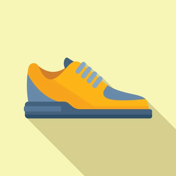 Ejecutar icono de zapatilla plana vector. Zapato deportivo — Archivo Imágenes Vectoriales