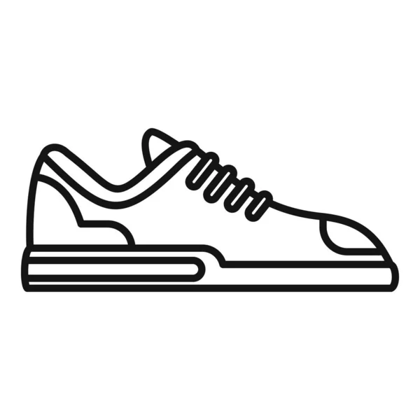 Baskets de fitness icône contour vecteur. Chaussure de sport — Image vectorielle