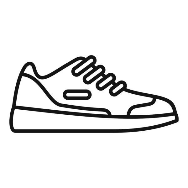 Jordan zapatilla icono contorno vector. Zapato deportivo — Vector de stock