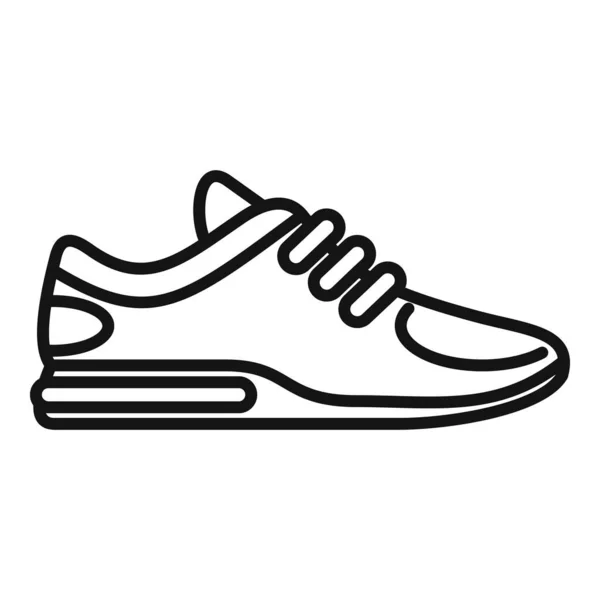 Moderna zapatilla de deporte icono contorno vector. Zapato deportivo — Vector de stock