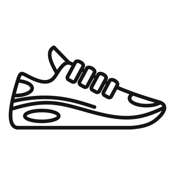 Atleta sapatilha ícone contorno vetor. Calçado desportivo — Vetor de Stock
