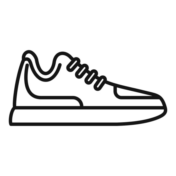 Spor ayakkabı ikonu ana hatları vektörü çalıştırılıyor. Spor ayakkabı. — Stok Vektör