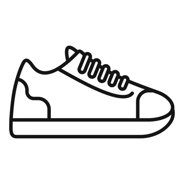 Foot sneaker icon outline vector. Sport shoe — Stock Vector