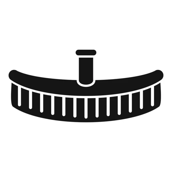 Pinceau de piscine icône brosse vecteur simple. Filet d'eau — Image vectorielle